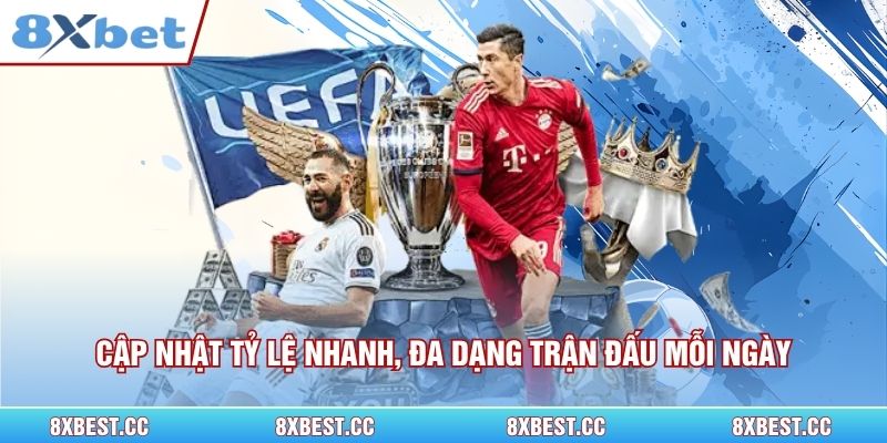 Cập nhật tỷ lệ nhanh, đa dạng trận đấu mỗi ngày.